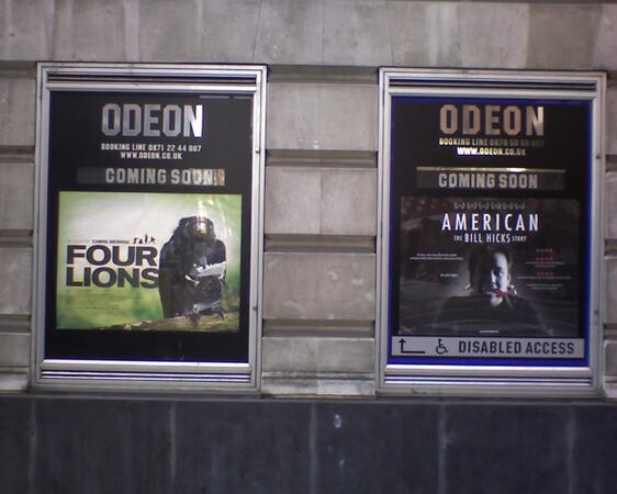 four lions outside odeon four lions outside odeon